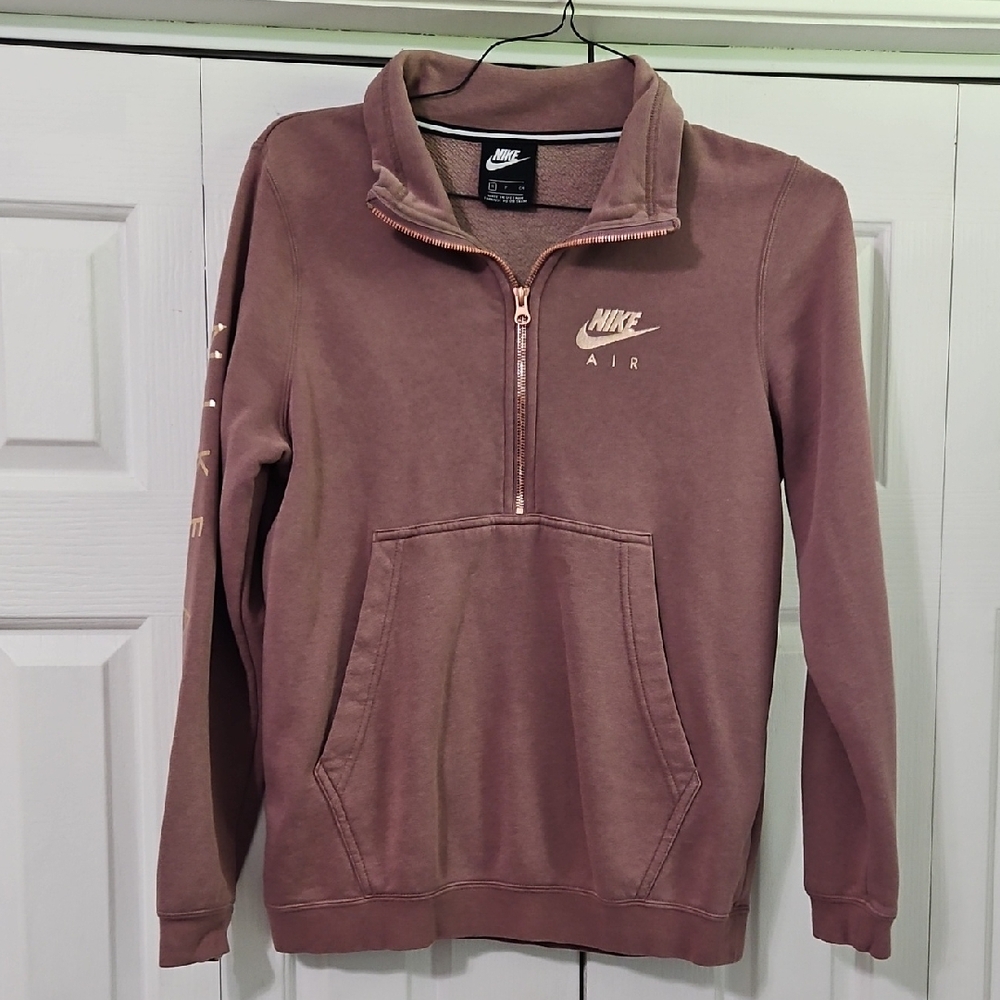 Rose Gold Nike Zip Up Sweater